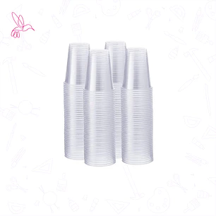 Vasos desechables transparentes 
