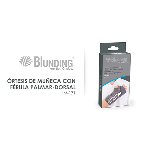 Órtesis muñeca con férula palmar-dorsal