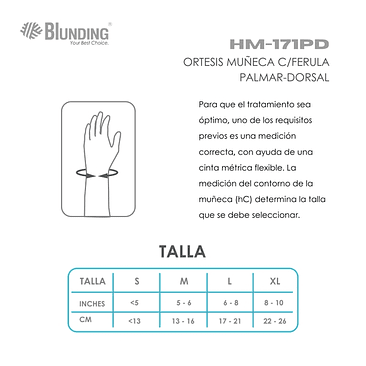 Órtesis muñeca con férula palmar-dorsal 4