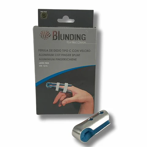 Férula de dedo tipo C con velcro Blunding