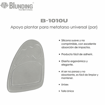Apoyo plantar para metatarso (par) talla universal Blunding 2