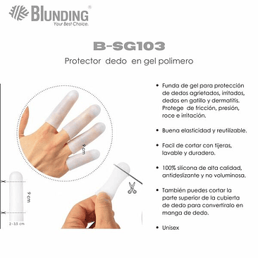 Protector de dedo en gel polímero 3