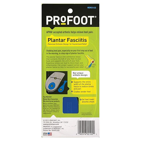 Plantilla Fascitis Plantar Hombre 8-13 (1par)