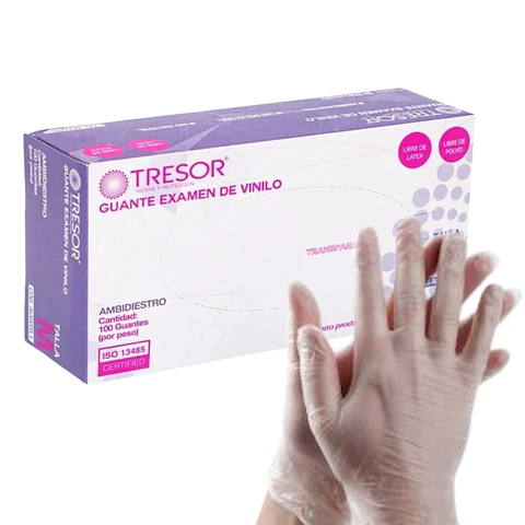 Guantes de vinilo (Caja de 100 unidades)