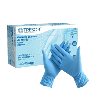 Guantes de nitrilo celeste (caja de 100 unidades)