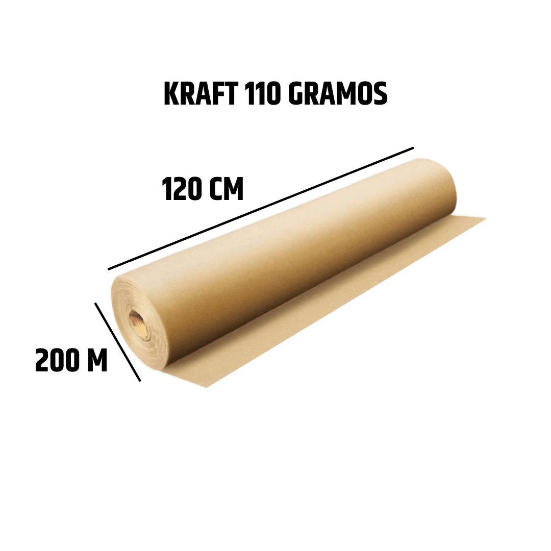 110 GRAMOS - 132CM X 100M ROLLO PAPEL KRAFT BOBINA PLOTTER