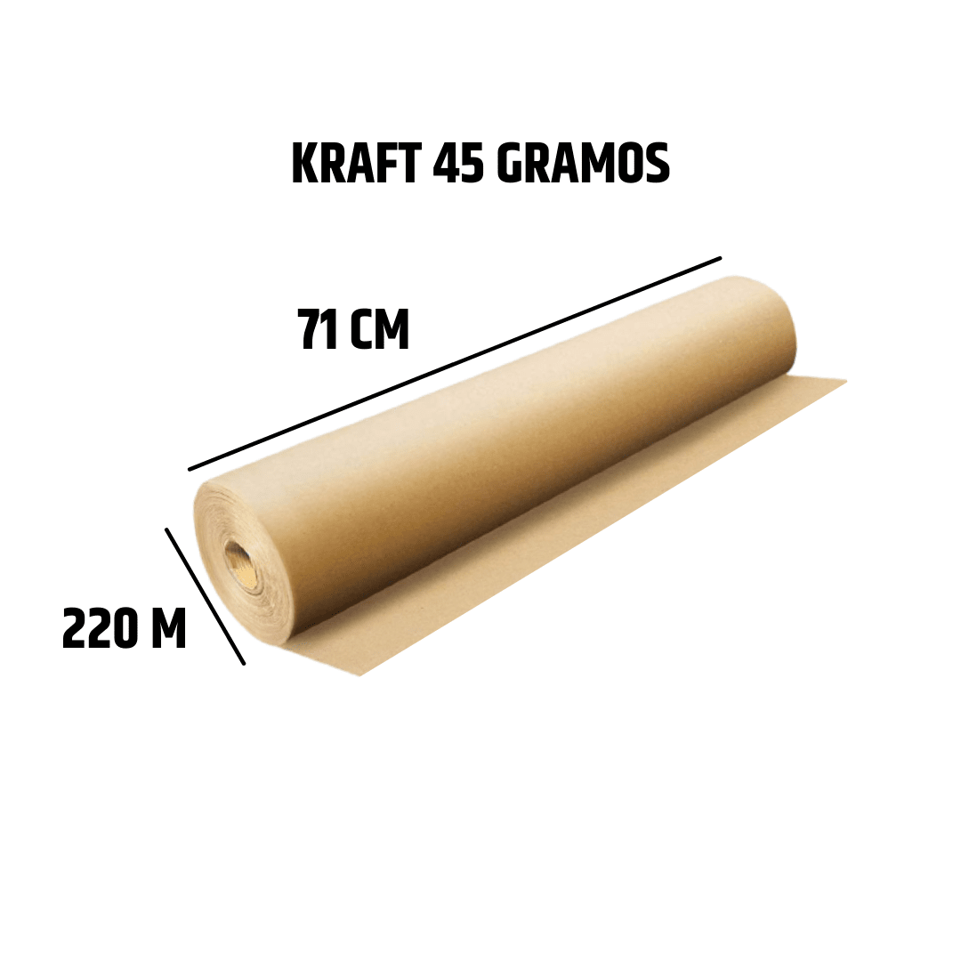 45 GRAMOS - 71CM X 220M ROLLO PAPEL FRAFT