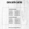 Cinta satín por metro con estampado personalizado