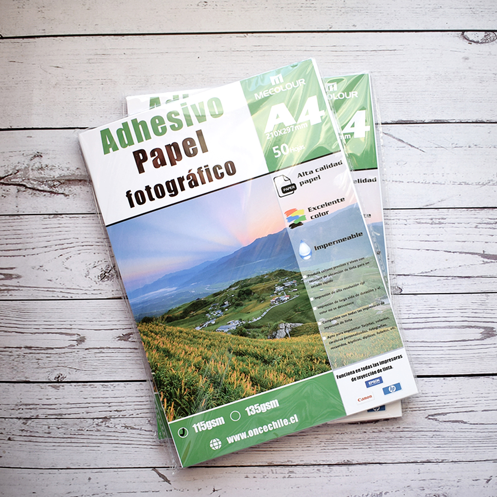 Papel Fotográfico Adhesivo 115gsm - 50 Hojas A4 - Lee Centro