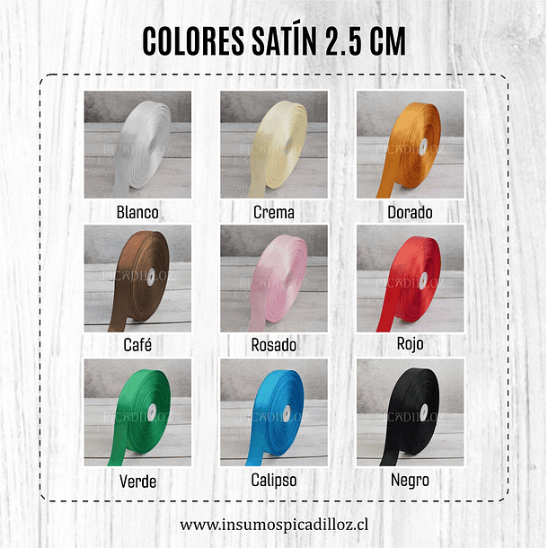 Cinta Satín/Raso personalizada con estampado plateado 2