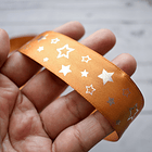 Cinta Satín/Raso personalizada con estampado plateado 14