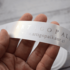 Cinta Satín/Raso personalizada con estampado plateado 17