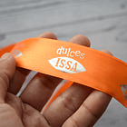 Cinta Satín/Raso personalizada con estampado plateado 19