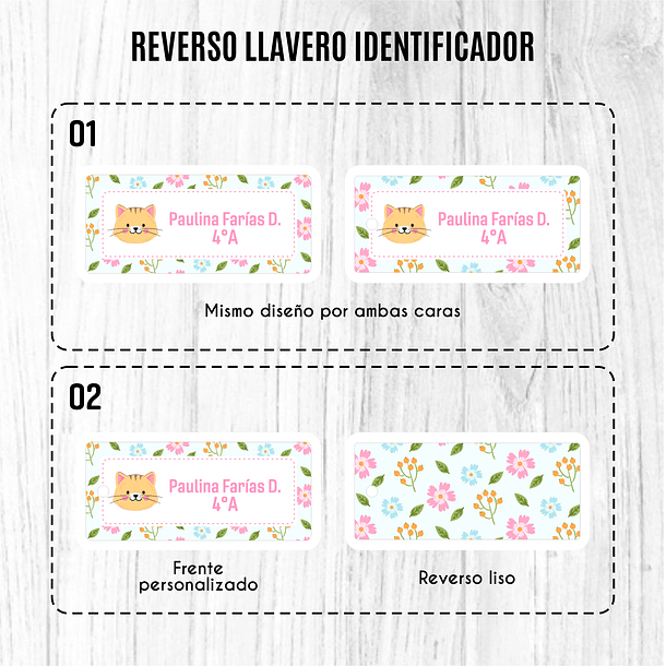 Llavero identificador escolar 14