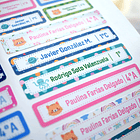 Set de stickers escolares personalizados (Impermeables) 2