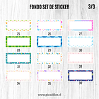 Set de stickers escolares personalizados (Impermeables) 6