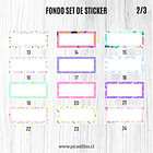 Set de stickers escolares personalizados (Impermeables) 5
