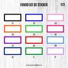 Set de stickers escolares personalizados (Impermeables) 4