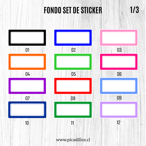 Set de stickers escolares personalizados (Impermeables) 4