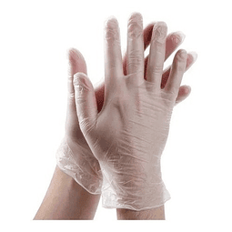 Guantes Vinilo Blanco / Talla S / Caja X 100 Unidades