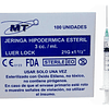 Jeringa Desechable Luer Lock 3cc 21g X 1 ½  Caja X100 Und.