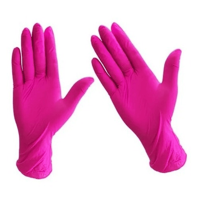 Guantes De Nitrilo Rosado /talla Xs /100 Unidades