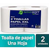 Papel Toalla Jumbo 250 Mts X 2 Unidades