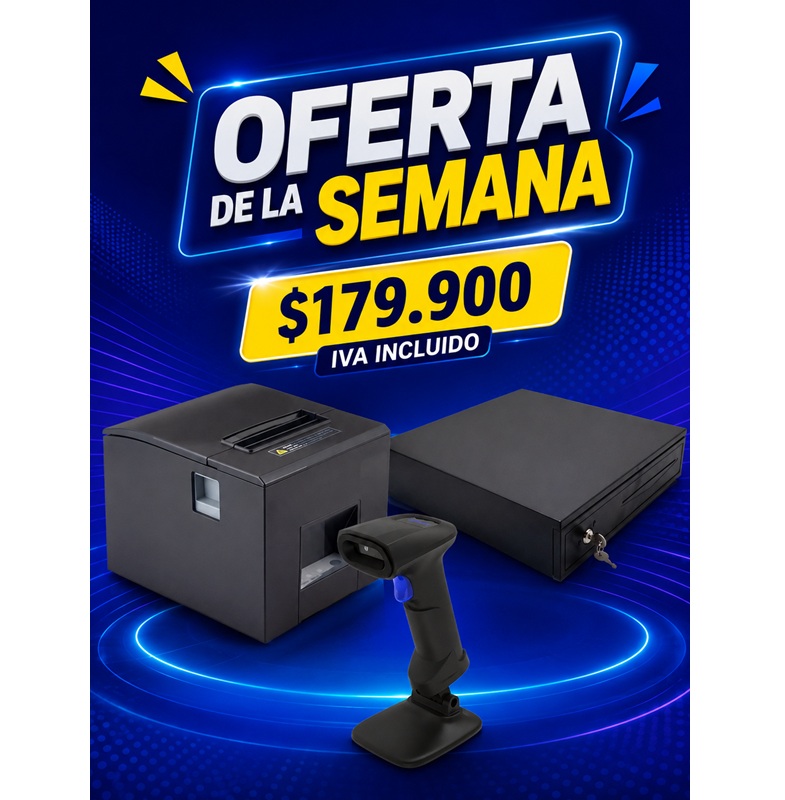 PACK IMPRESORA + GAVETA + LECTOR 1D/2D