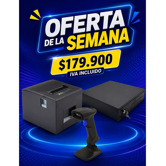 PACK IMPRESORA + GAVETA + LECTOR 1D/2D