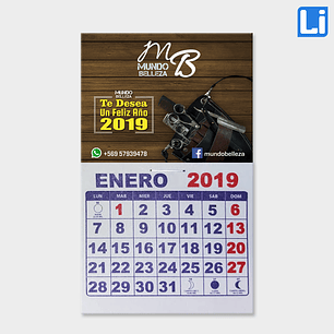 Mini calendarios imantados 100 unidades 2025