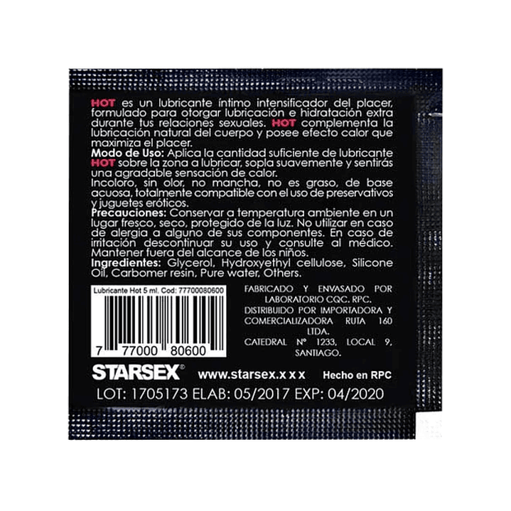 Sachet lubricante hot 2