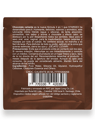 Sachet lubricante Chocolub