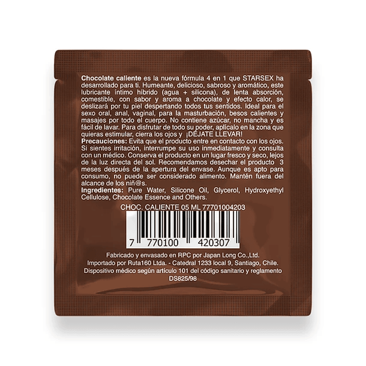 Sachet lubricante Chocolub 2