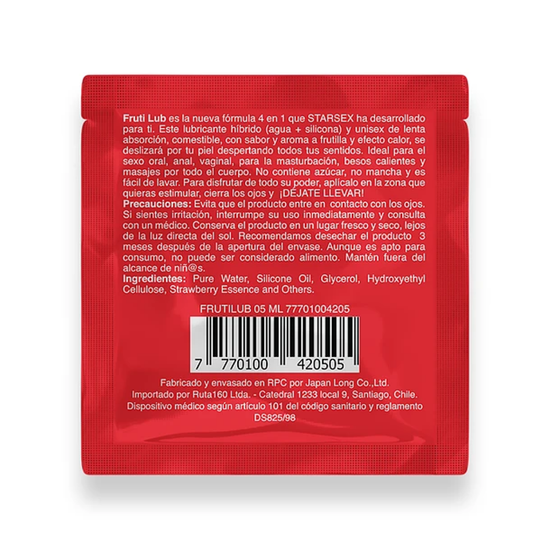 Sachet lubricante 4 en 1 frutilub 2