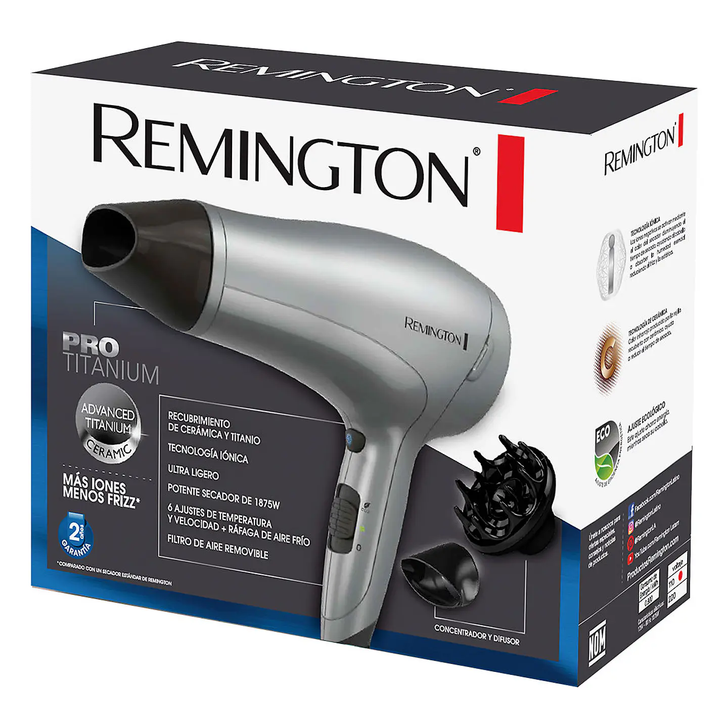 Secador de pelo Remington Pro Titanium D3019 1