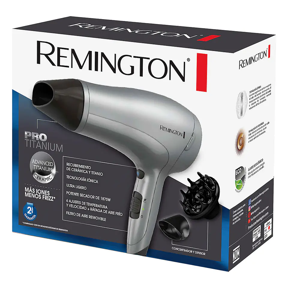 Secador de pelo Remington Pro Titanium D3019 1