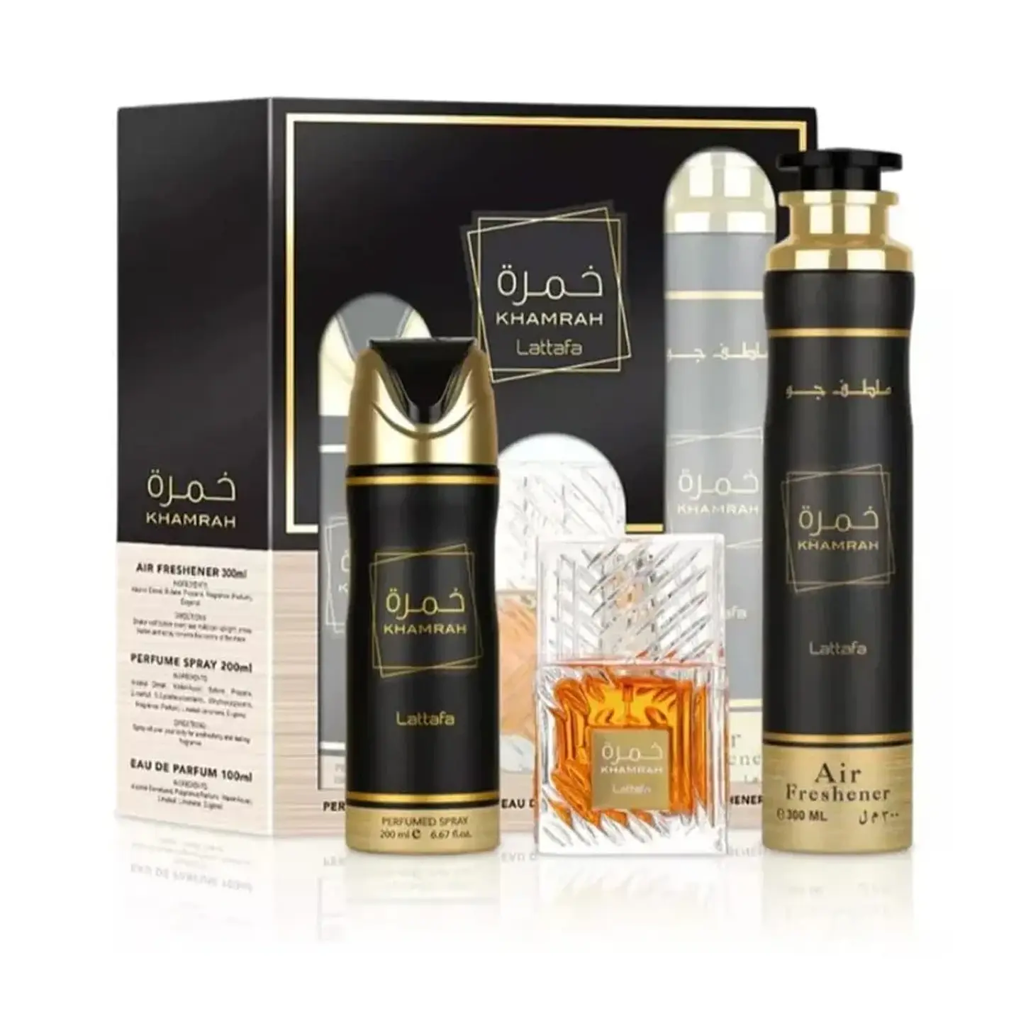 Khamrah 100 ml EDP + DEO 200 ml + Air Freshener 300 ml 1
