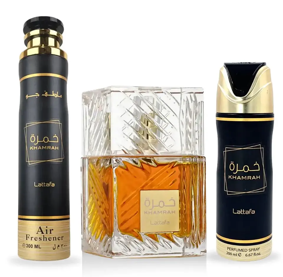 Khamrah 100 ml EDP + DEO 200 ml + Air Freshener 300 ml 3
