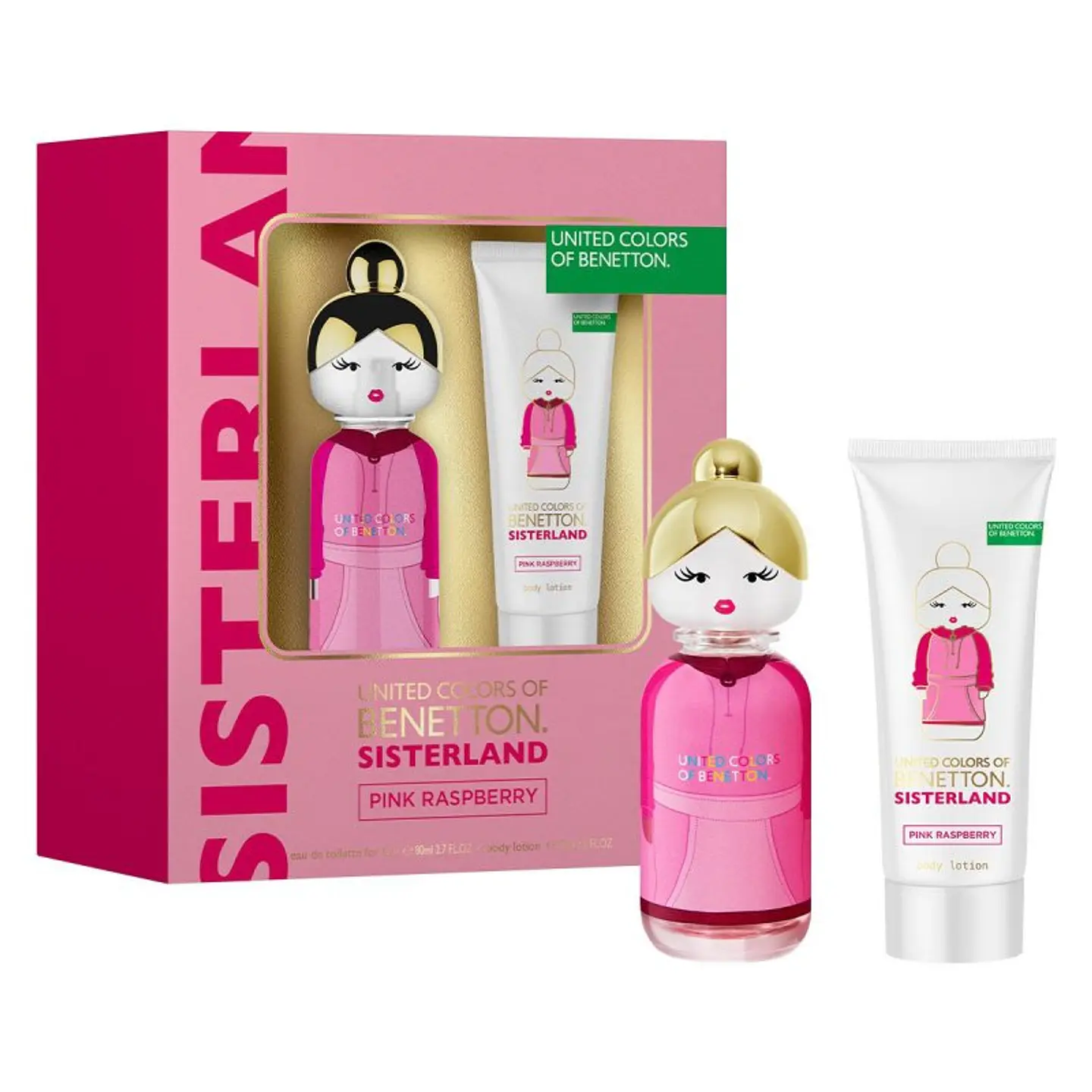 Benetton Sisterland Pink Raspberry Edt 80Ml + Bl 75Ml 1