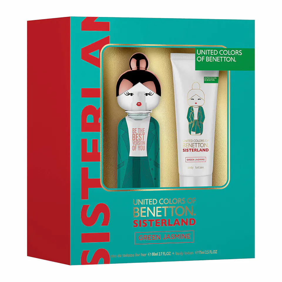 Benetton Sisterland Green Jasmine 80 ml + BL 75 ml 1