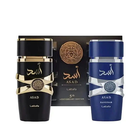  Lattafa Asad 100 ml EDP + Asad Zanzibar 100 ml EDP 