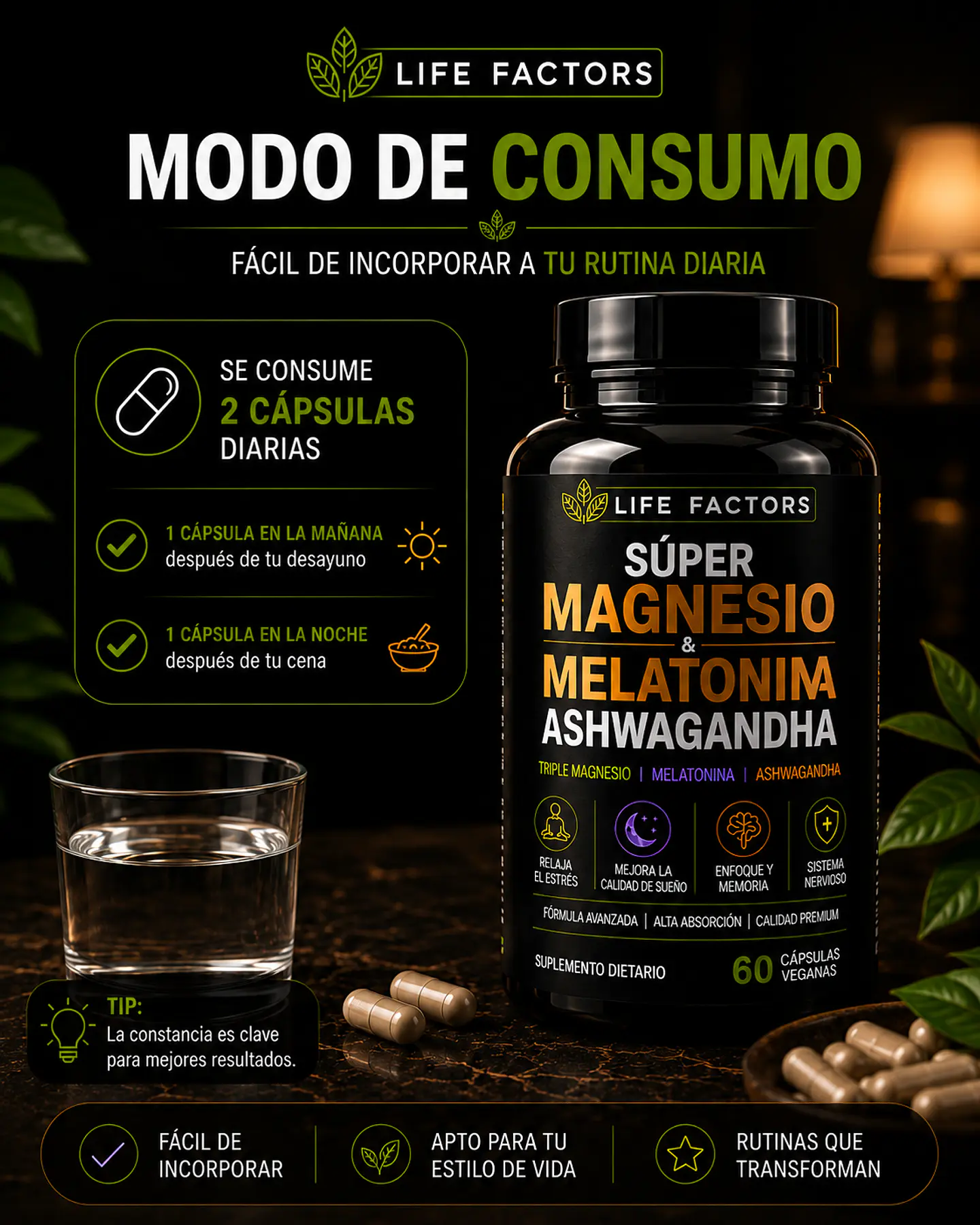 SUPER MAGNESIO & MELATONIN ASHWAGANDHA  3