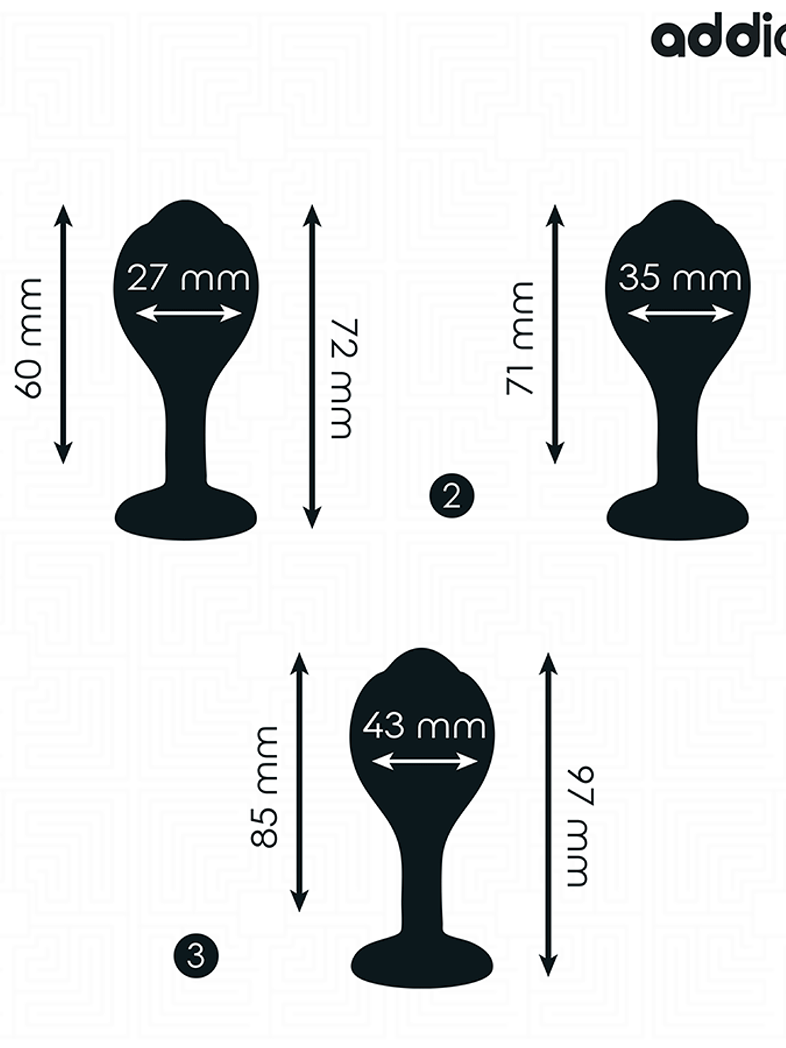 CONJUNTO DE 3 PLUG ANAL DE SILICONE COM JOIA 2