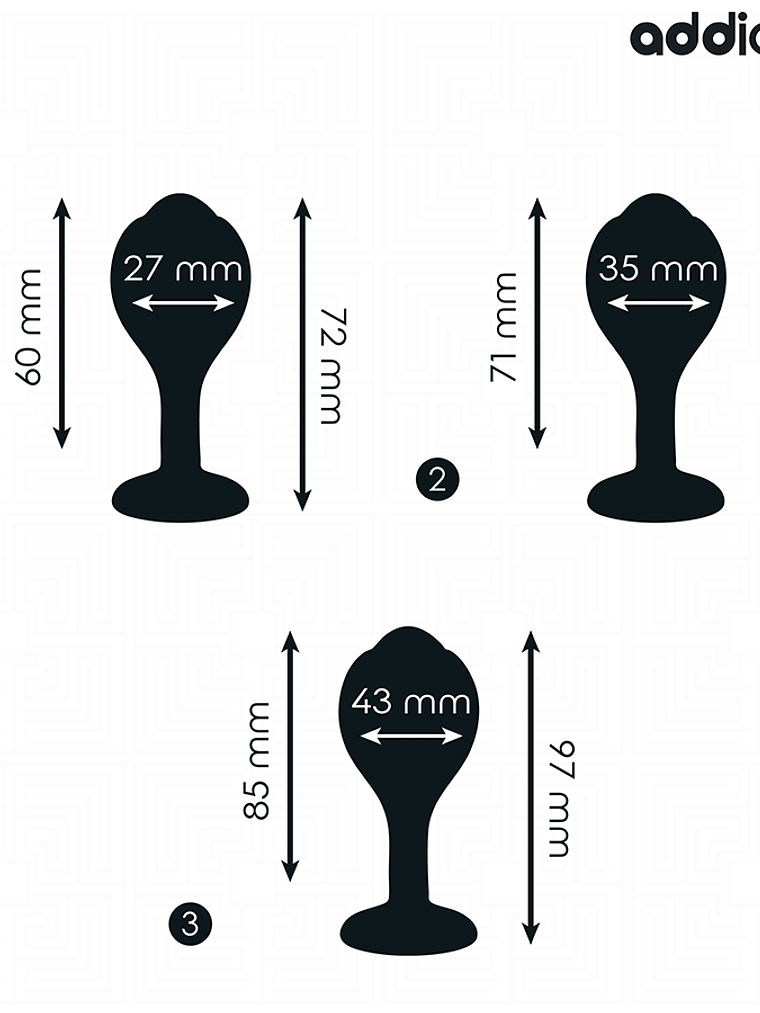 CONJUNTO DE 3 PLUG ANAL DE SILICONE COM JOIA 2