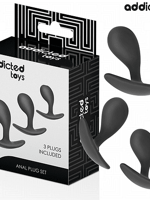 CONJUNTO DE 3 PLUG ANAL DE SILICONE MODELO 3