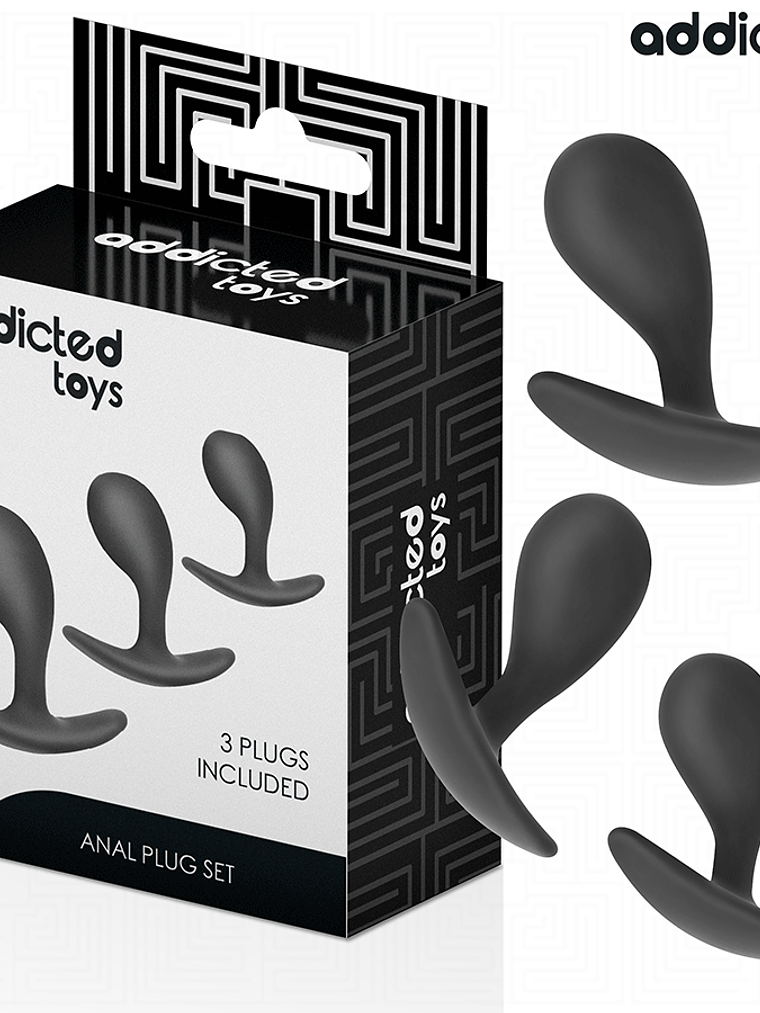 CONJUNTO DE 3 PLUG ANAL DE SILICONE MODELO 3 1
