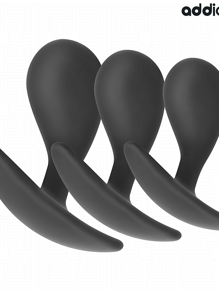 CONJUNTO DE 3 PLUG ANAL DE SILICONE MODELO 3 6