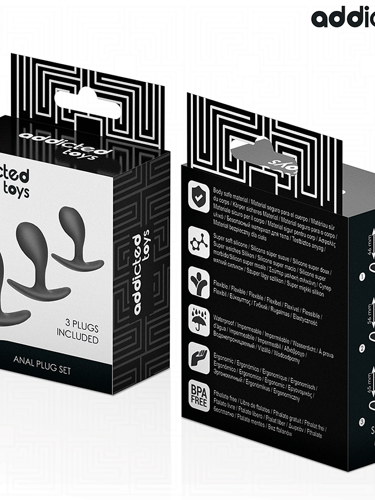 CONJUNTO DE 3 PLUG ANAL DE SILICONE MODELO 3 7