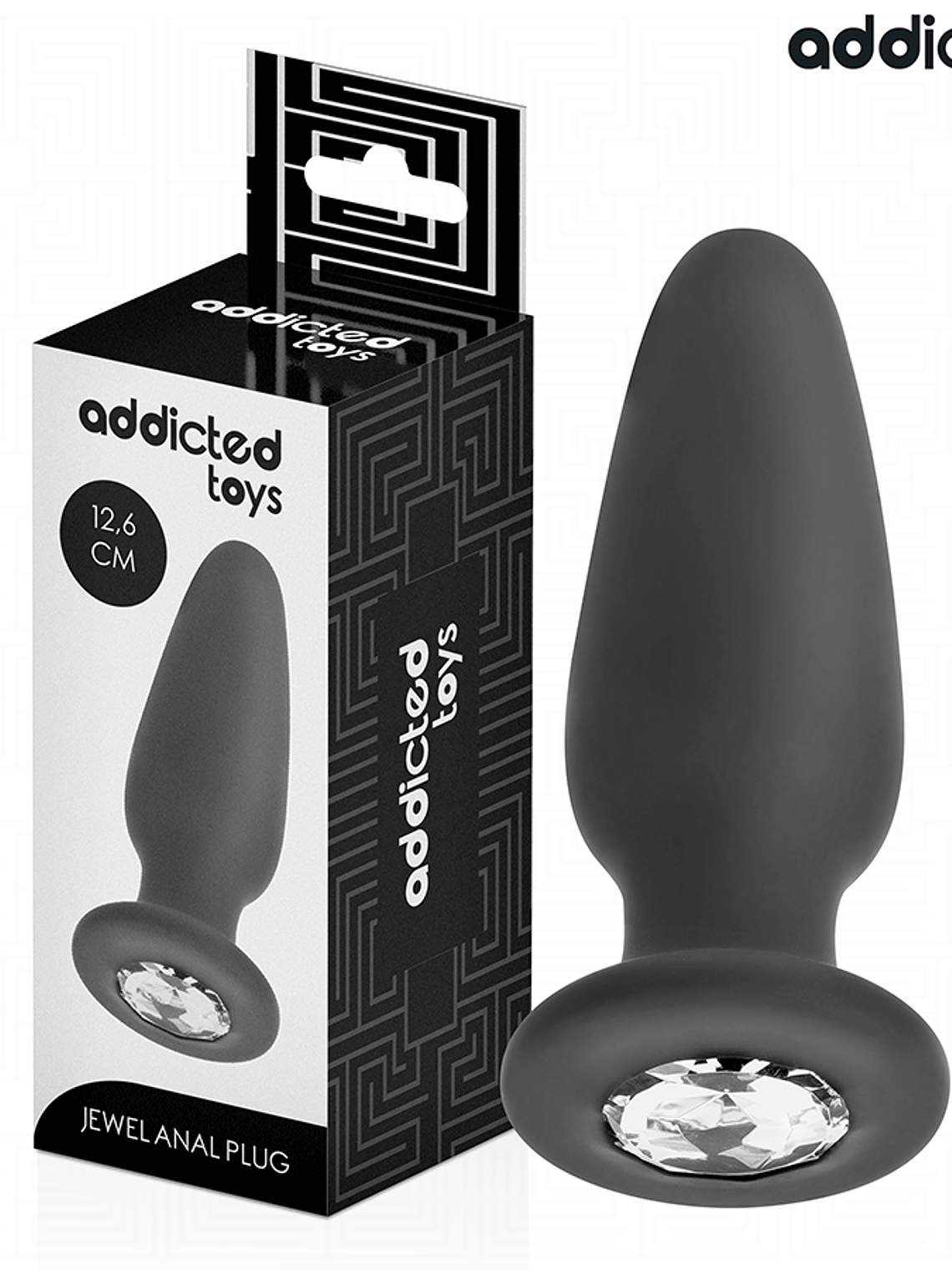 PLUG ANAL COM JOIA DE SILICONE TAMANHO L 12,6 CM 1