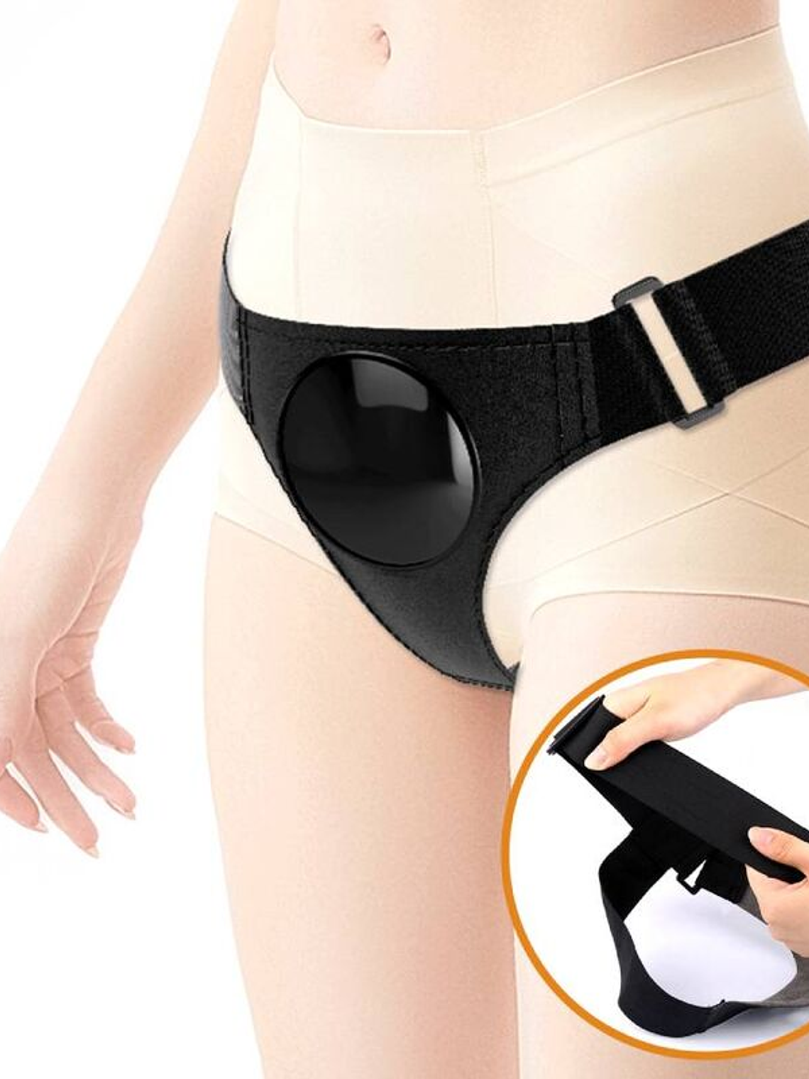 ARNÊS UNIVERSAL -COM DILDO - KEVIN 19 CM NATURAL 3